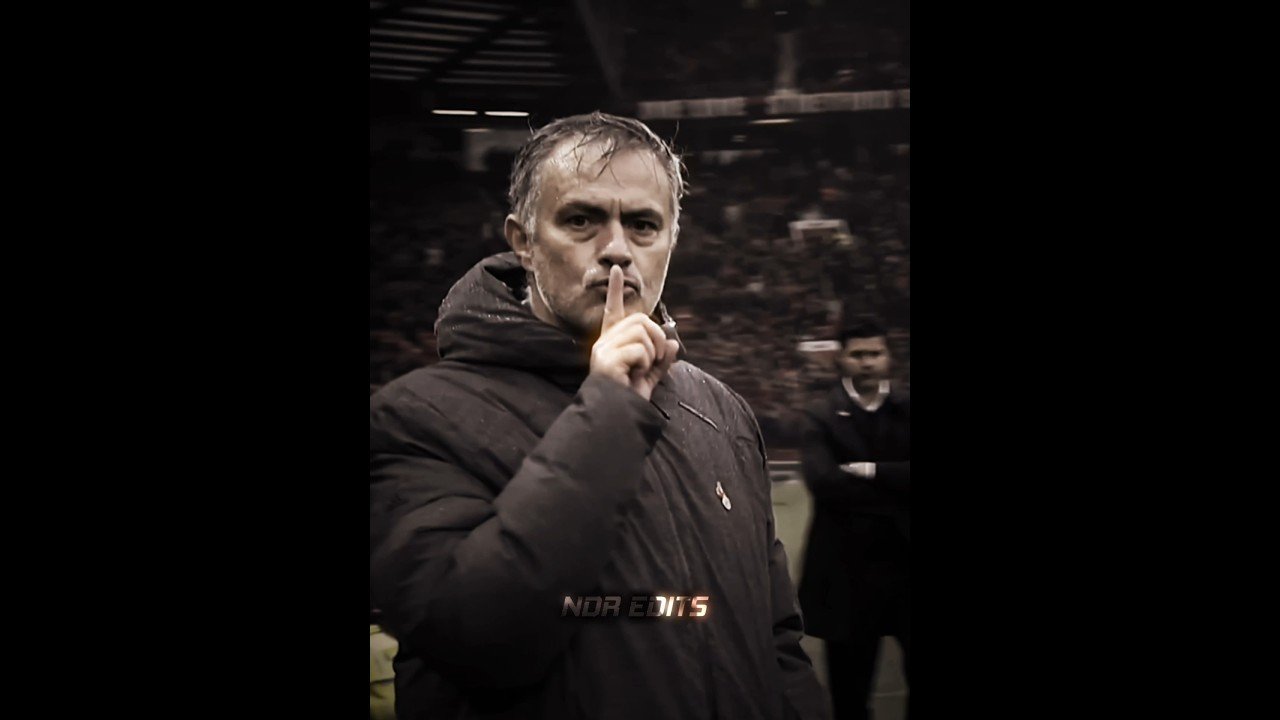Jose Mourinho gesturing during the Respect moment