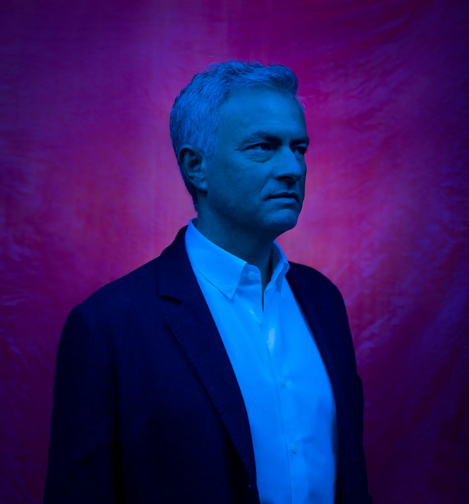 José Mourinho in a quiet moment during a portrait session